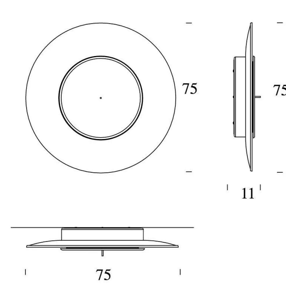 Lunaire LED Wand-/Deckenleuchte