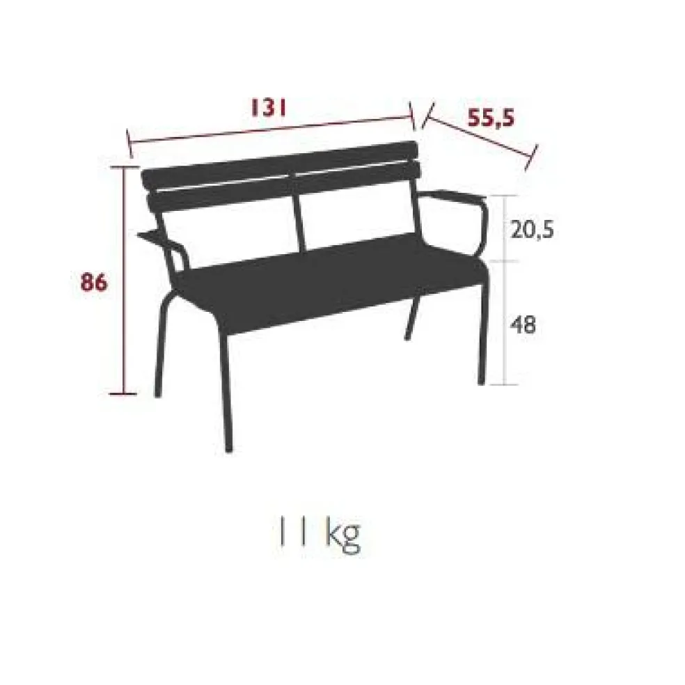 Luxembourg 2-Sitzer Gartenbank