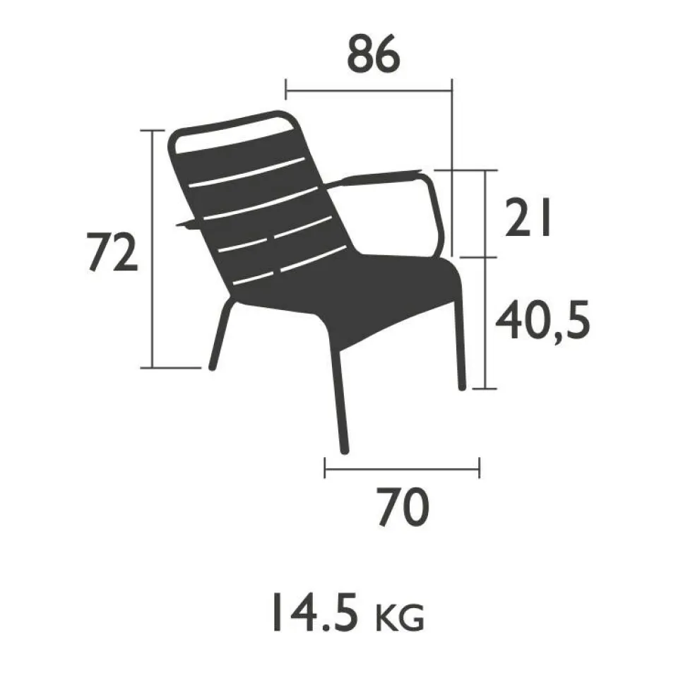 Luxembourg Tiefer Outdoor Sessel