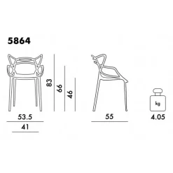 Masters Metallic Armlehnstuhl