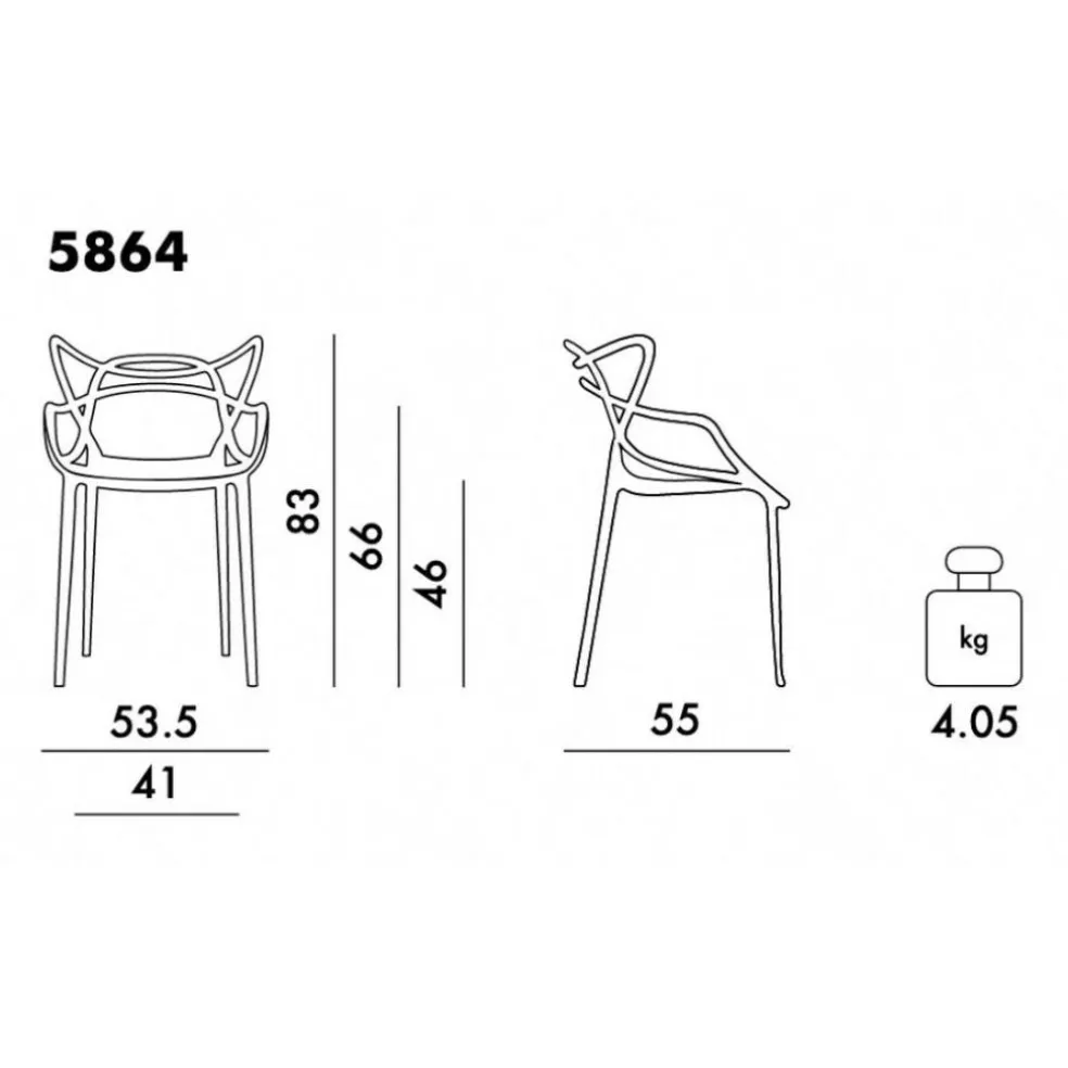 Masters Metallic Armlehnstuhl