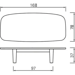 Matéria Kaffeetisch 160x70cm
