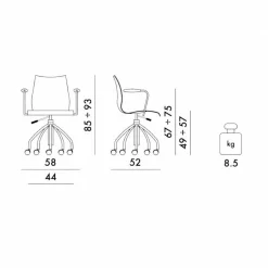 Maui Bürostuhl mit Armlehnen