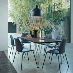 Maui Stuhl Gestell Stahlrohr schwarz lackiert