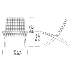 MG501 Cuba Chair klappbar mit Baumwollgurten