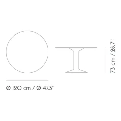 Midst Esstisch Ø120cm Linoleum