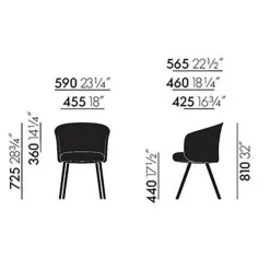 Mikado Armlehnstuhl Gestell Aluminium