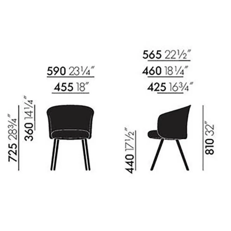 Mikado Armlehnstuhl Gestell Aluminium