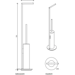 Mikado MK SBK WC-Garnitur/Toilettenbutler