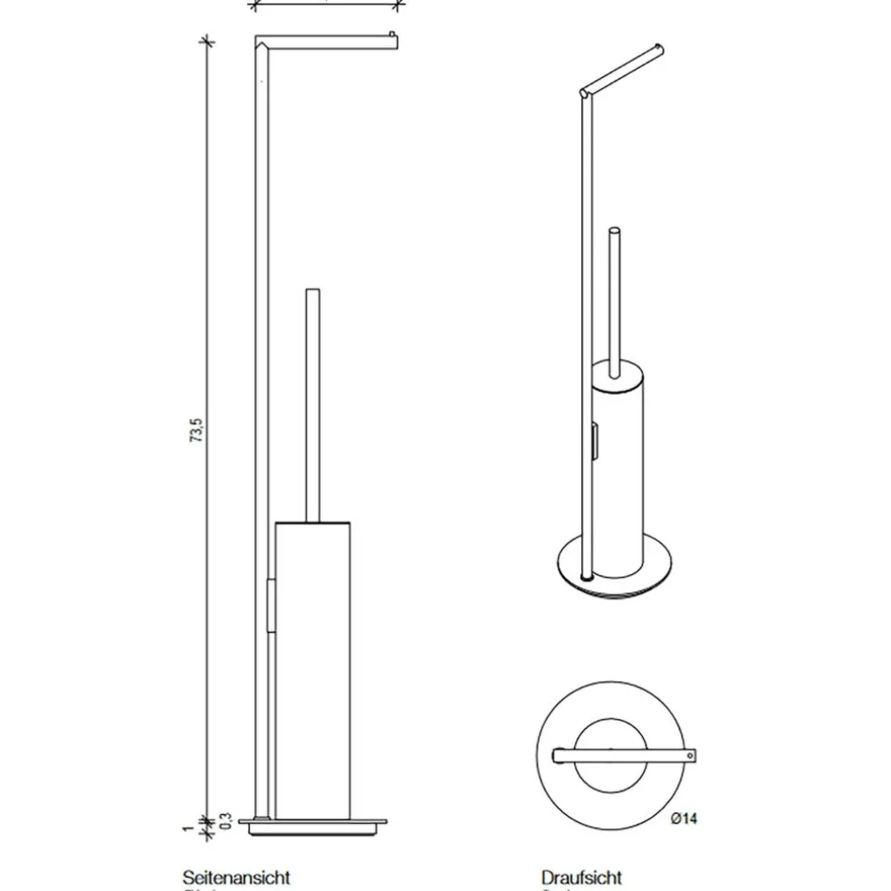 Mikado MK SBK WC-Garnitur/Toilettenbutler