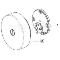 Mini Button Wand-/Deckenleuchte