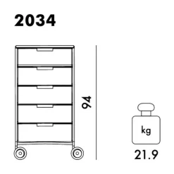 Mobil 5 Container mit Rollen