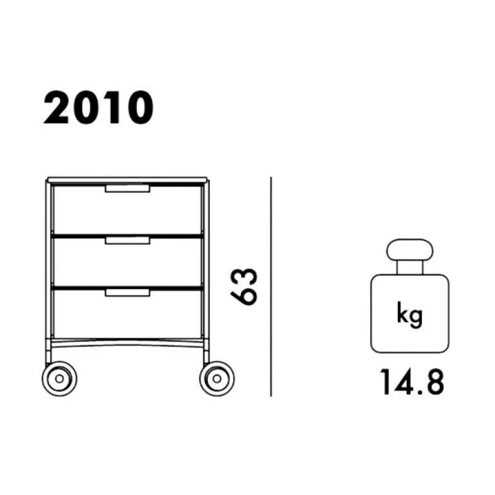 Mobil 3 Container mit Rollen