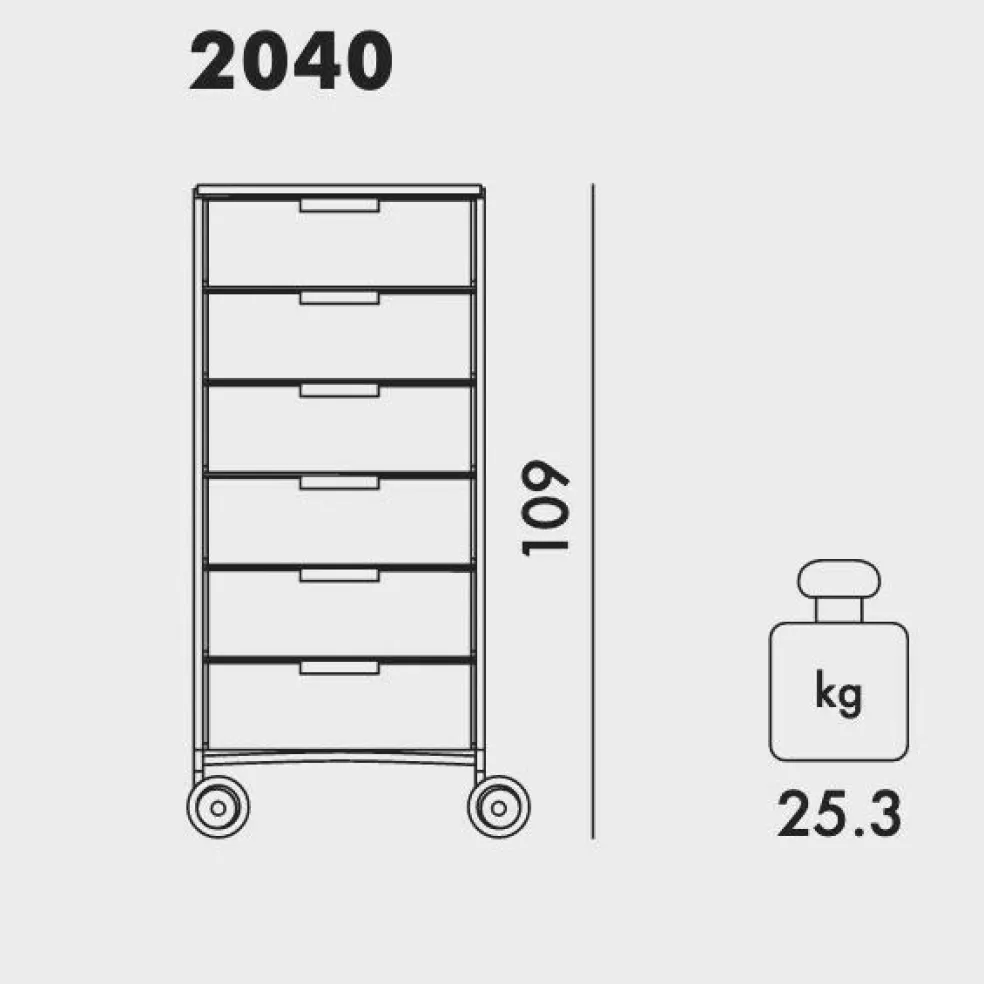 Mobil 6 Container mit Rollen