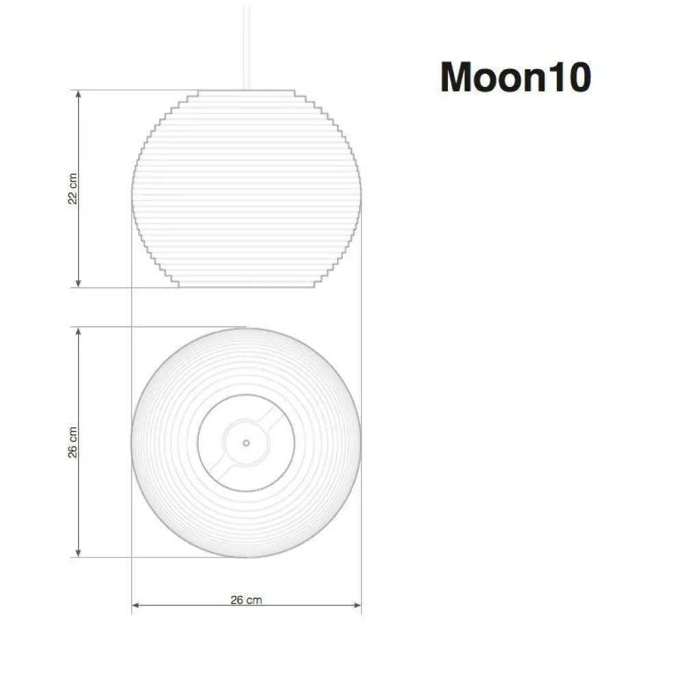 Moon Pendelleuchte weiß