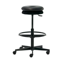 Mr. Round Drehhocker hoch höhenverstellbar Leder