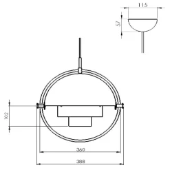 Multi-Lite Pendelleuchte Ø36cm Gestell Messing