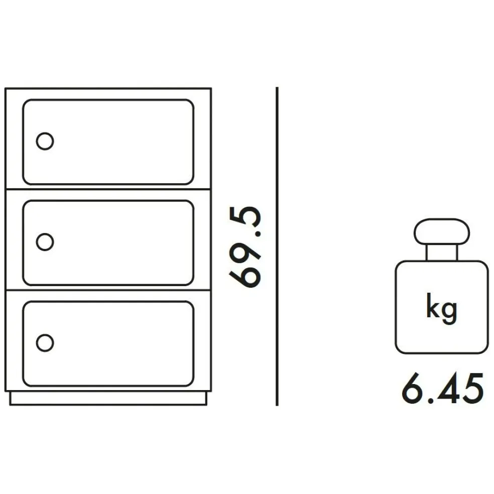 New Big Componibili 3 Container