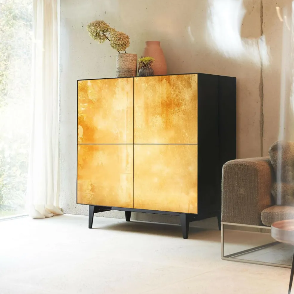 Nex Glamour Gold Sideboard 110,5x48x109,3cm