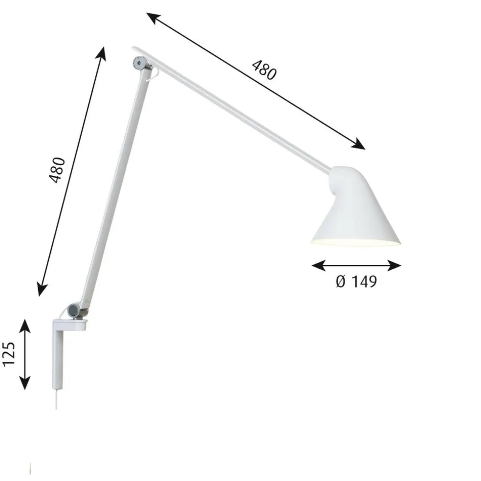 NJP LED Wandleuchte lang