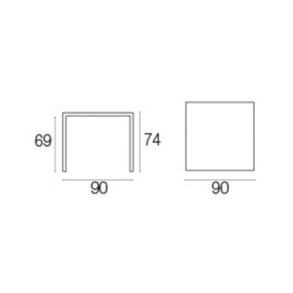 Nova Gartenesstisch 90x90cm