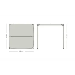 Novo Gartentisch 80x80cm