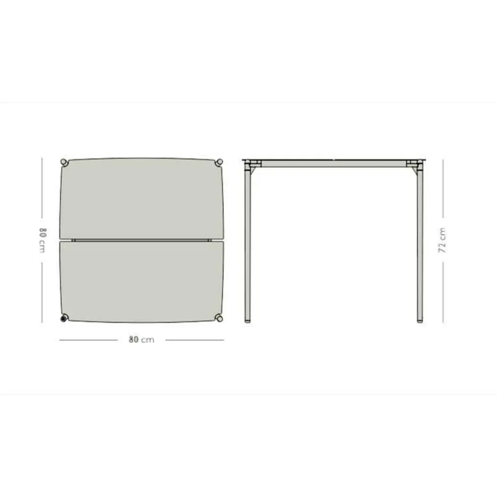 Novo Gartentisch 80x80cm