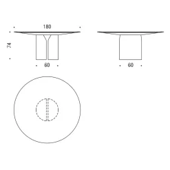 NVL Esstisch rund Ø180cm