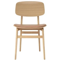 NY11 Dining Chair Leder Gestell Eiche Natur