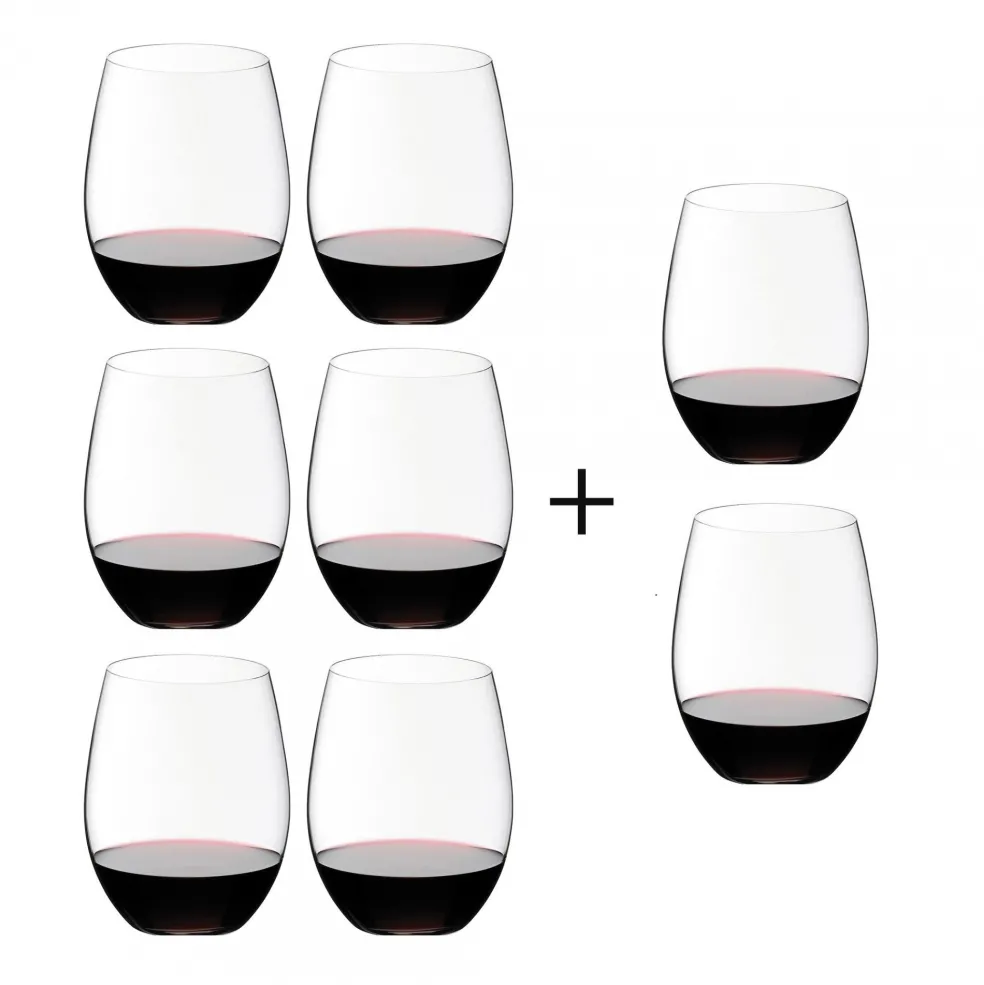 O Wine Cabernet/Merlot Weinglas 6+2 gratis