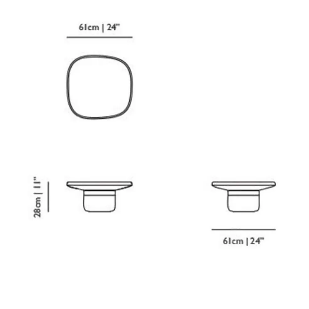 Obon Beistelltisch quadratisch niedrig