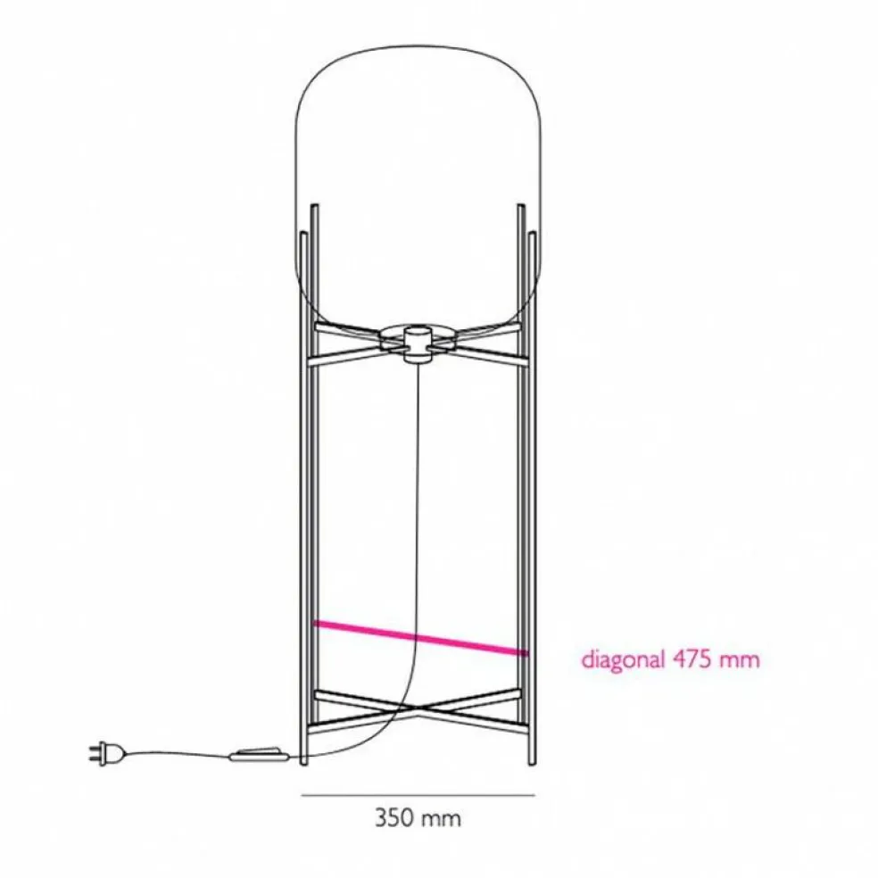 Oda Big Stehleuchte Gestell schwarz