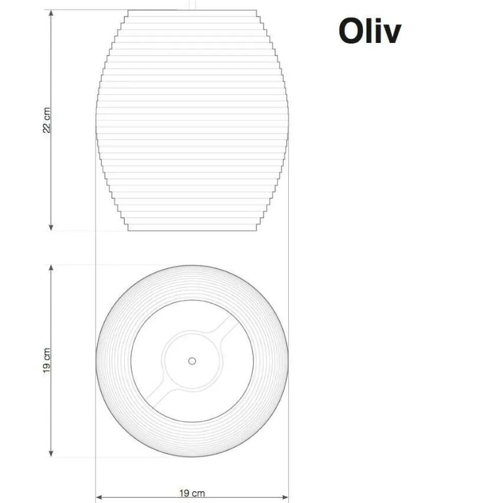 Oliv Pendelleuchte weiß