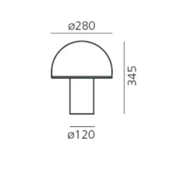 Onfale Tavolo Medio Tischleuchte