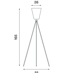 Oslo Wood Stehleuchte Gestell Weiß