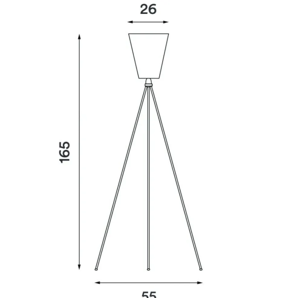 Oslo Wood Stehleuchte Gestell Schwarz