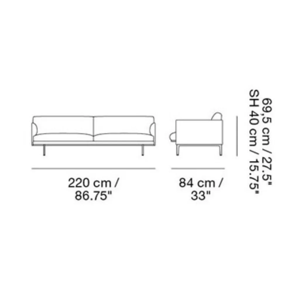 Outline Sofa 3 Sitzer