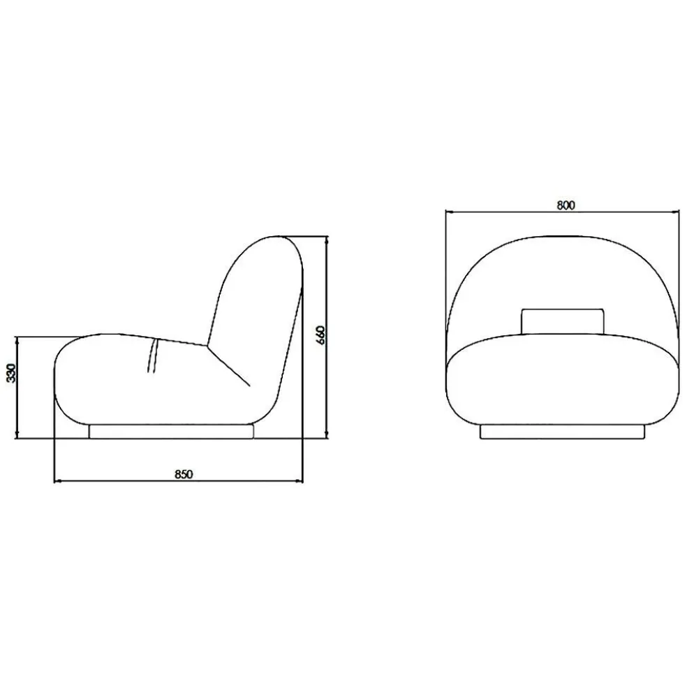 Pacha Lounge Chair Gestell perlgold