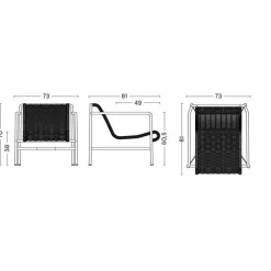Palissade Cord Lounge Chair Low