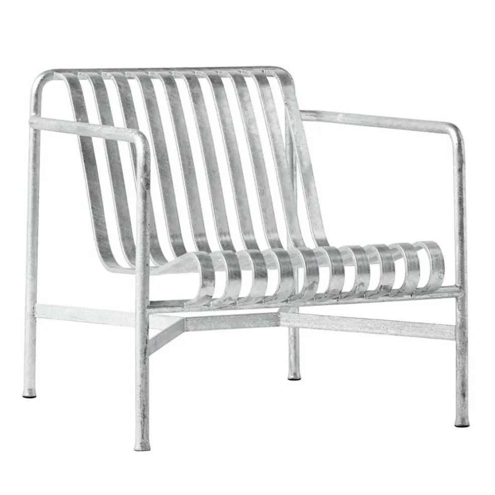 Palissade Garten Loungesessel mit niedriger Rückenlehne Feuerverzinkt
