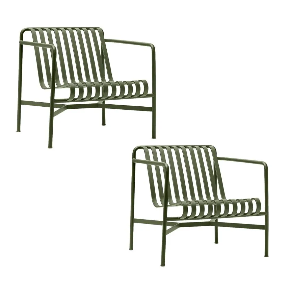 Palissade Garten Loungesessel niedrig 2er Set