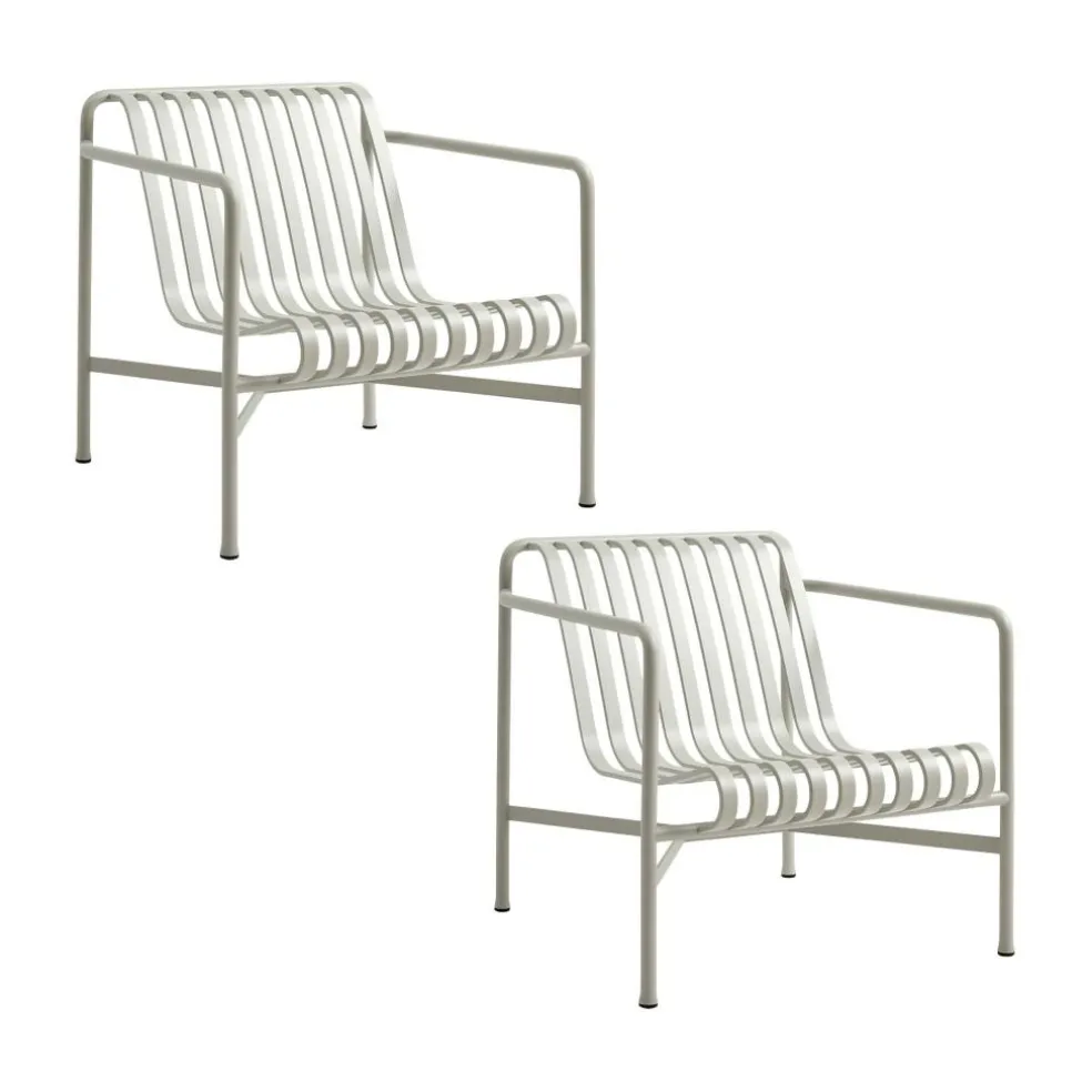 Palissade Garten Loungesessel niedrig 2er Set