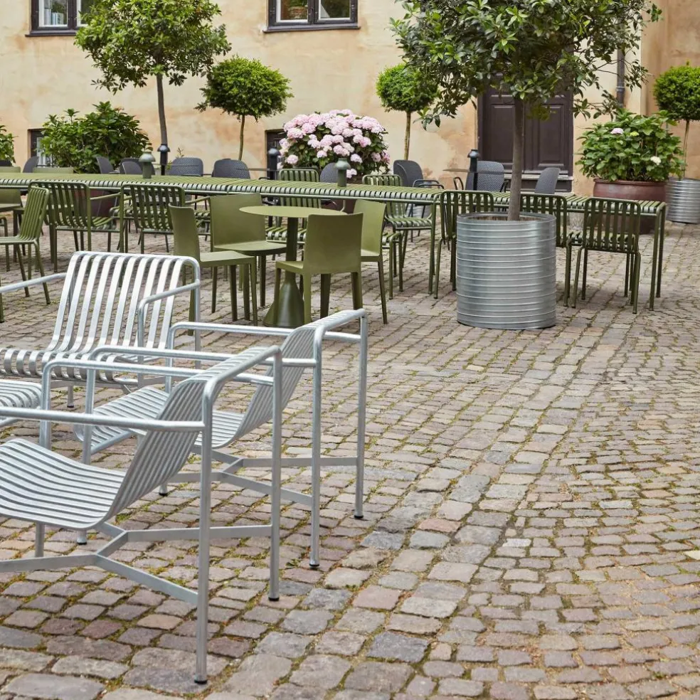 Palissade Garten Loungesessel niedrig Feuerverzinkt 2er Set