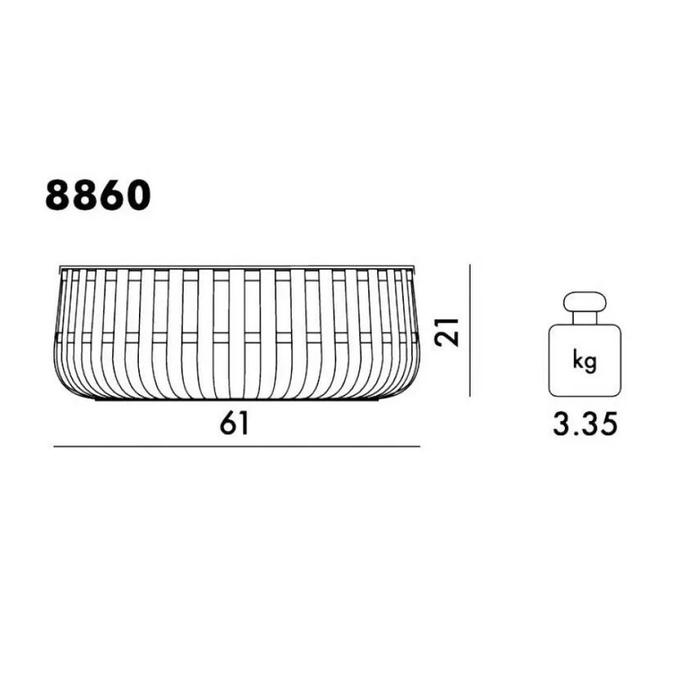 Panier Beistelltisch mit Stauraum