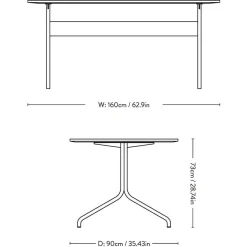 Pavilion AV18 Schreibtisch 90x160cm Gestell schwarz