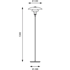 PH 3 1/2 - 2 1/2 Stehleuchte
