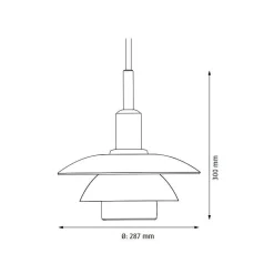 PH 3/3 Pendelleuchte Opalglas