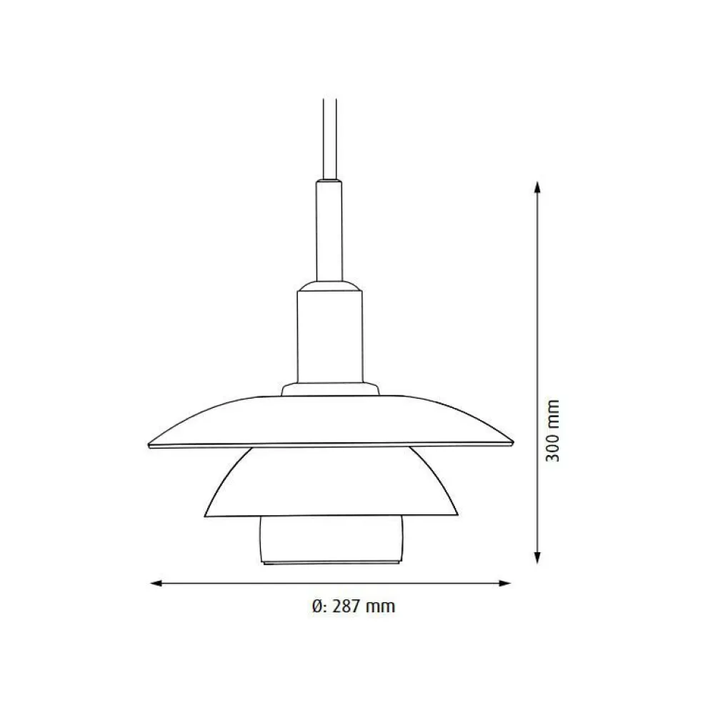 PH 3/3 Pendelleuchte Opalglas