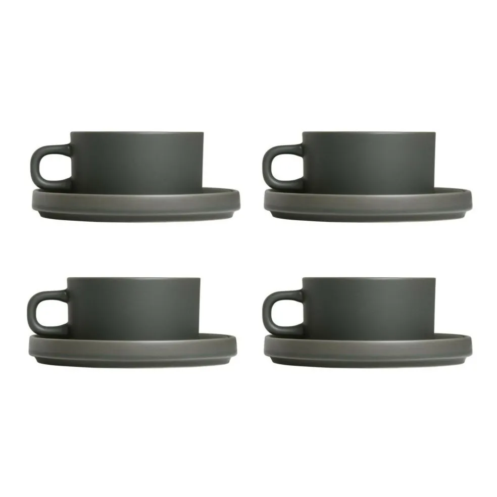 Pilar Teetasse mit Untertasse 4er Set