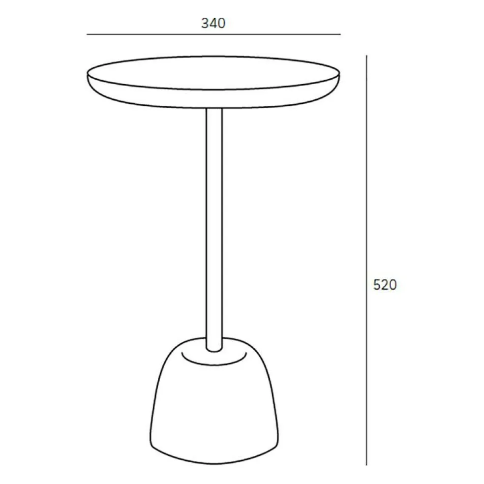 Pina Beistelltisch H 52cm